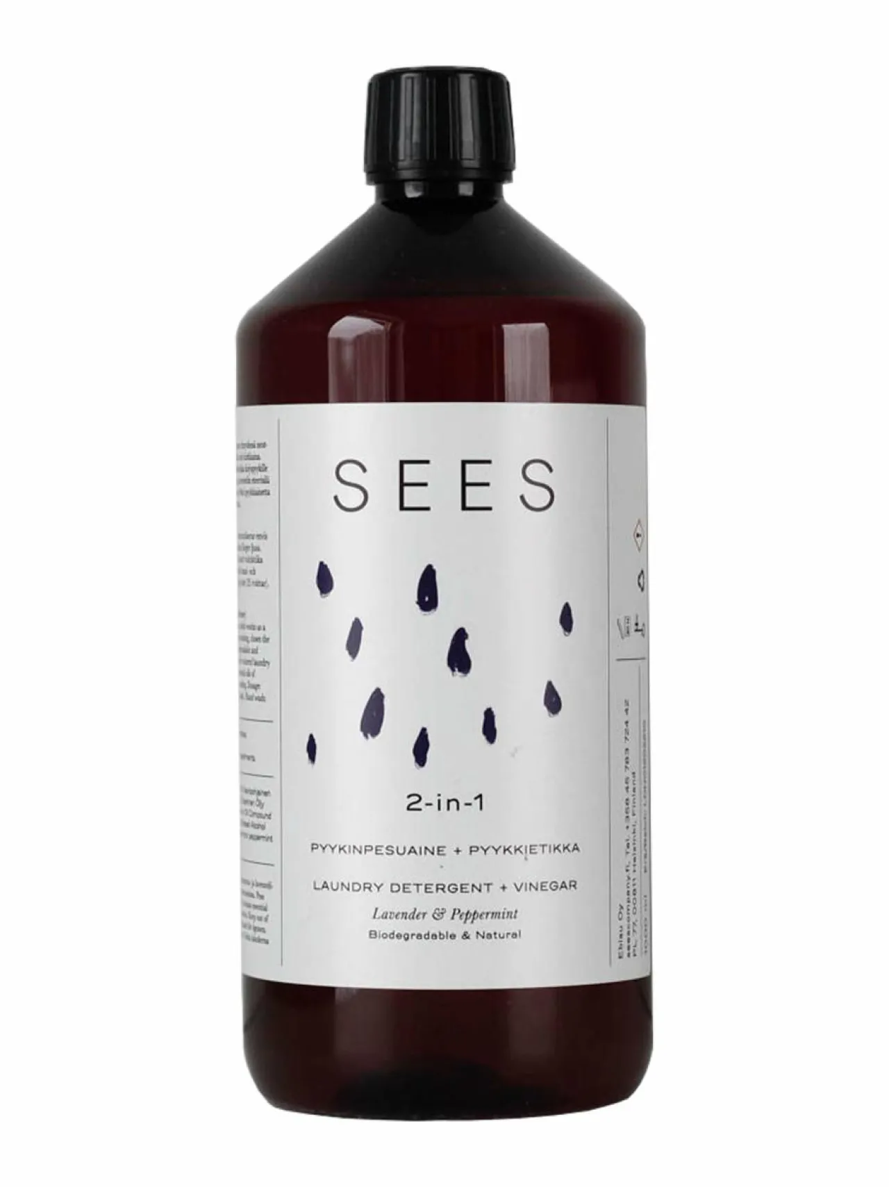 Pyykkihuolto<Sees Lavender peppermint -2-in-1 pyykinpesuaine & pyykkietikka, 1000 ml