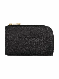 Lompakot & Kotelot<Longchamp Le Foulonné -nahkalompakko 001 BLACK