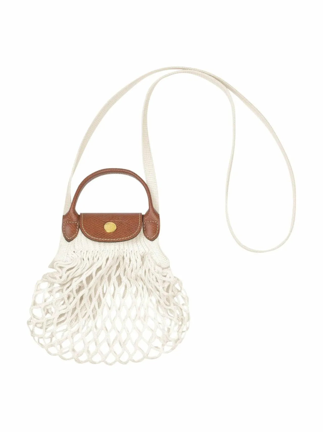 Pikkulaukut<Longchamp Le Pliage Filet Clutch XS -olkalaukku 037 ECRU
