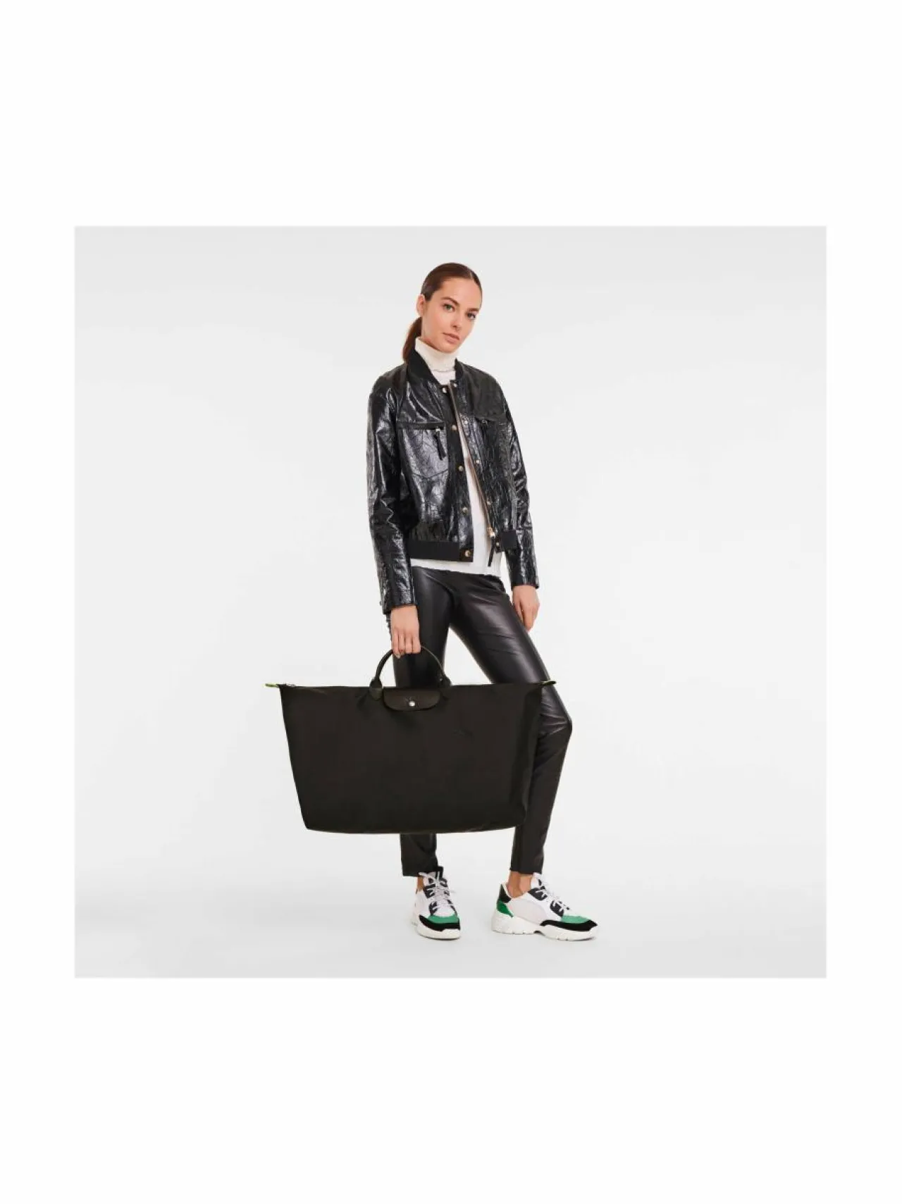 Longchamp Le Pliage Green Travel M -laukku^ Shopperit