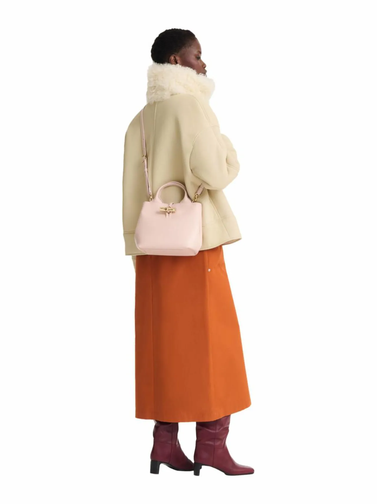 Käsilaukut<Longchamp Le Roseau Sleek Top Handle -laukku 257 PETAL PINK
