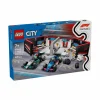 Rakennussarjat<LEGO CITY F1®-talli ja Mercedes-AMG‑ ja Alpine-autot 60444