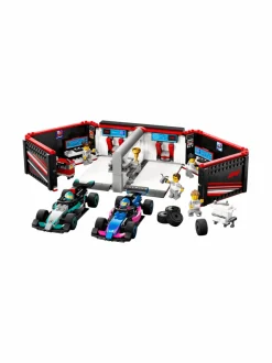 Rakennussarjat<LEGO CITY F1®-talli ja Mercedes-AMG‑ ja Alpine-autot 60444