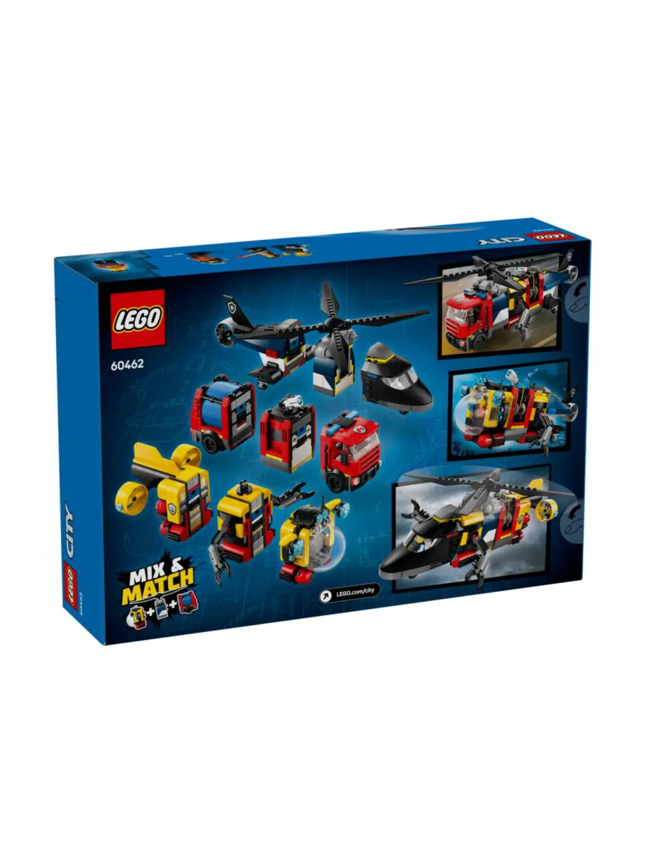 LEGO CITY Helikopteri, paloauto ja sukellusvene yhdessä 60462^ Rakennussarjat