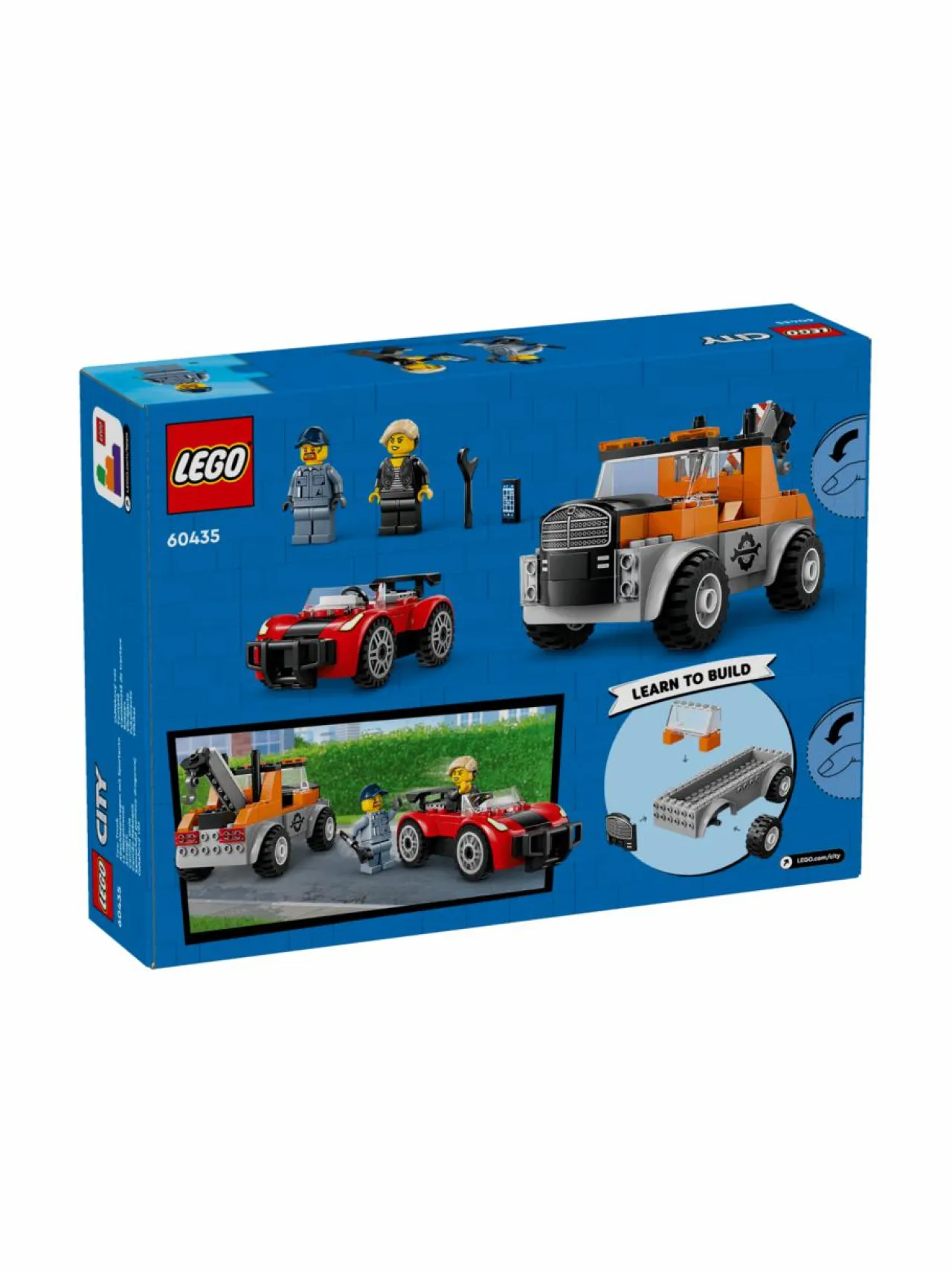 Rakennussarjat<LEGO CITY Hinausauto ja urheiluautokorjaamo 60435