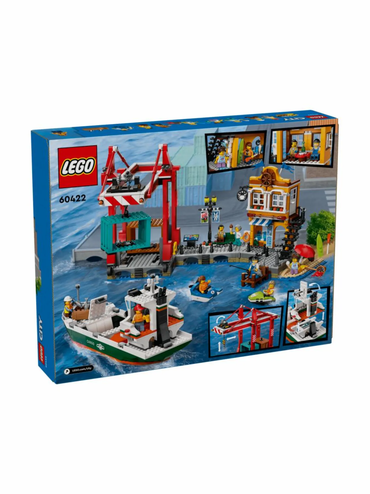 Rakennussarjat<LEGO CITY Merisatama ja rahtilaiva 60422