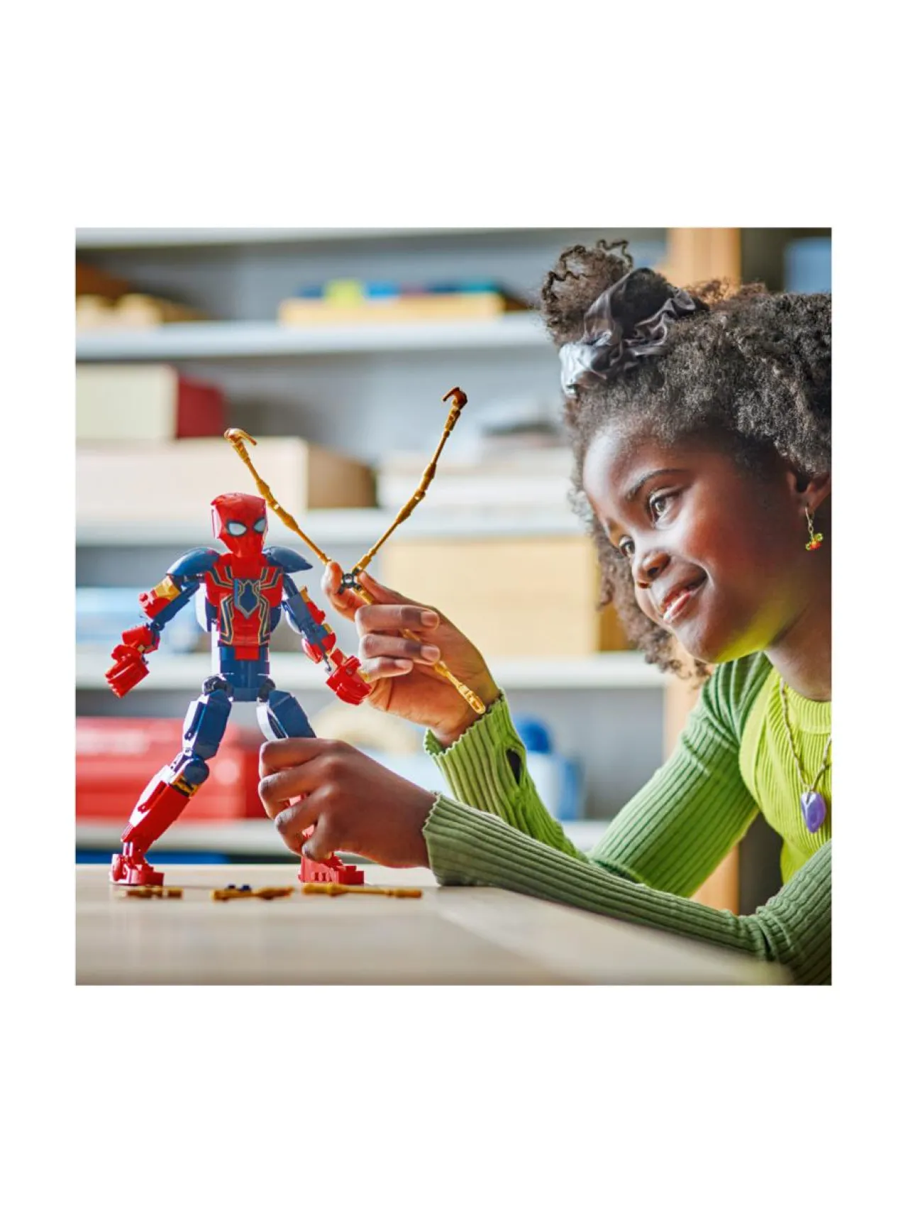 Rakennussarjat<LEGO SUPER HEROES Rakennettava Iron Spider-Man ‑hahmo 76298