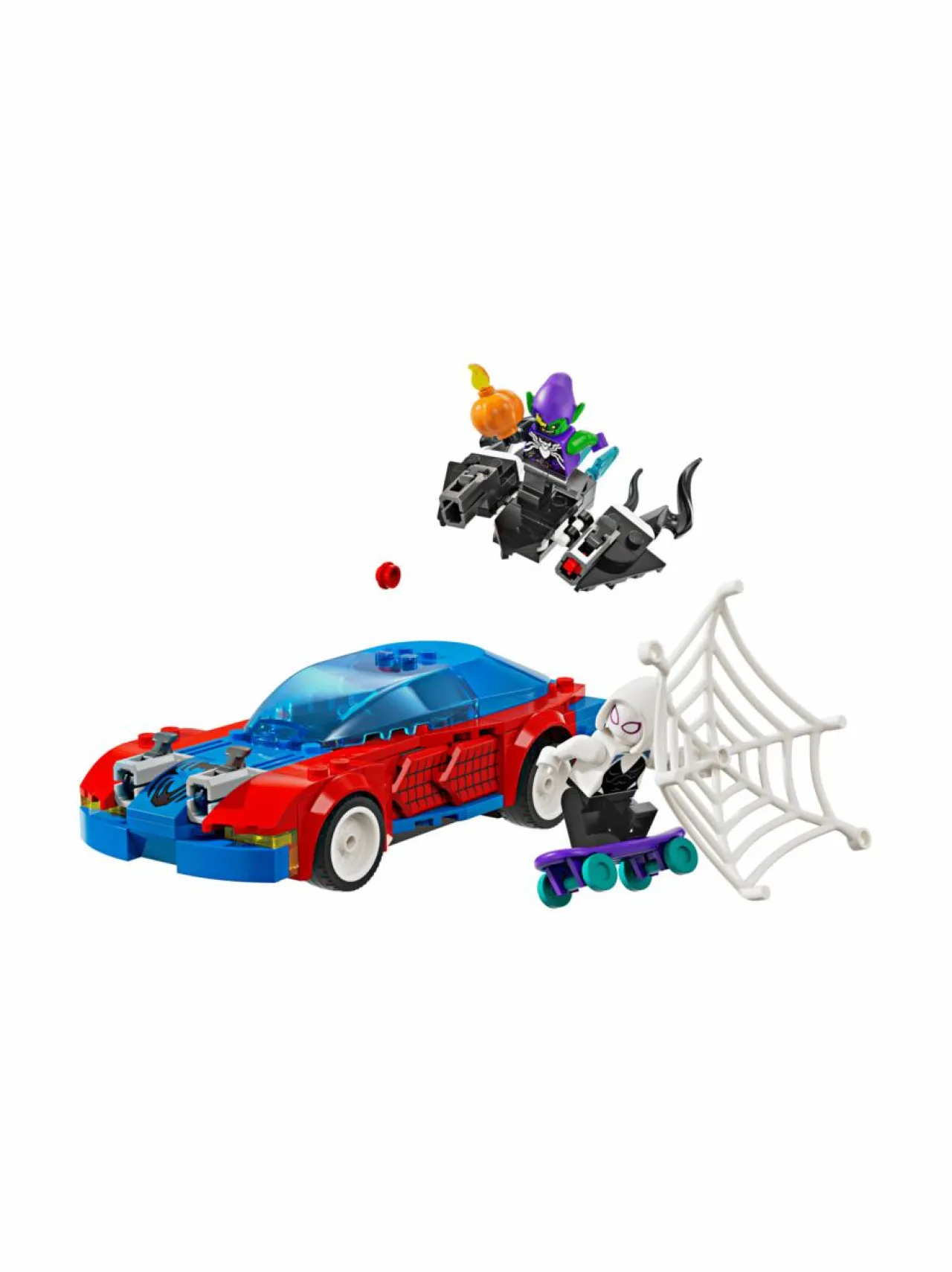 LEGO SUPER HEROES Spider-Manin kilpa-auto ja Venomin Vihreä Menninkäinen 76279^ Rakennussarjat