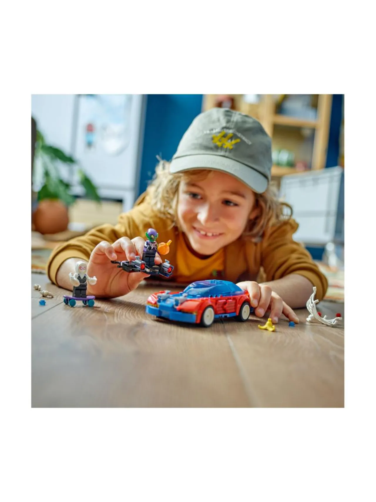 LEGO SUPER HEROES Spider-Manin kilpa-auto ja Venomin Vihreä Menninkäinen 76279^ Rakennussarjat