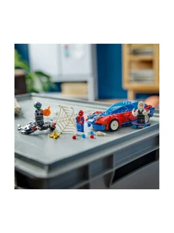 LEGO SUPER HEROES Spider-Manin kilpa-auto ja Venomin Vihreä Menninkäinen 76279^ Rakennussarjat