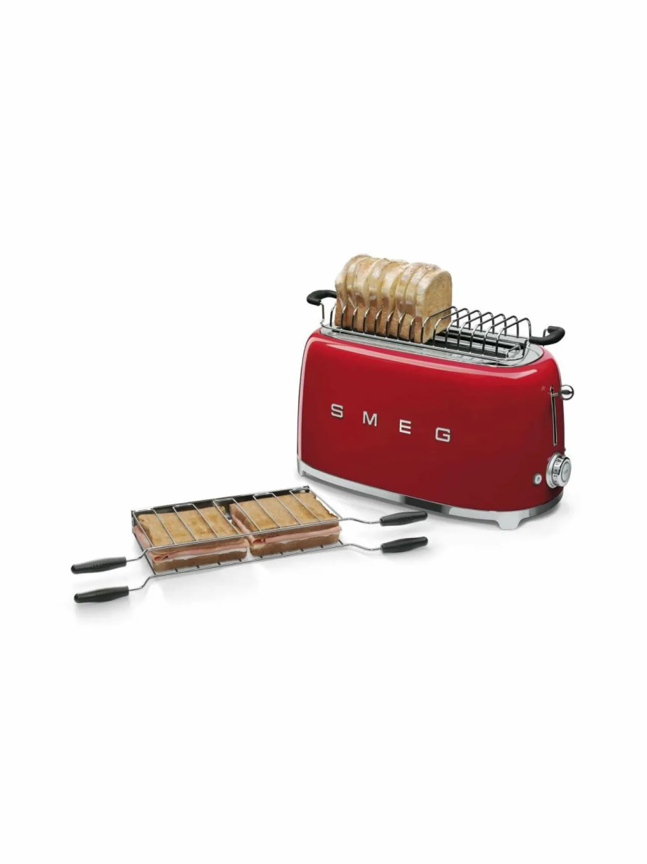 Leivänpaahtimet<Smeg Leipäteline leivänpaahtimeen STEEL