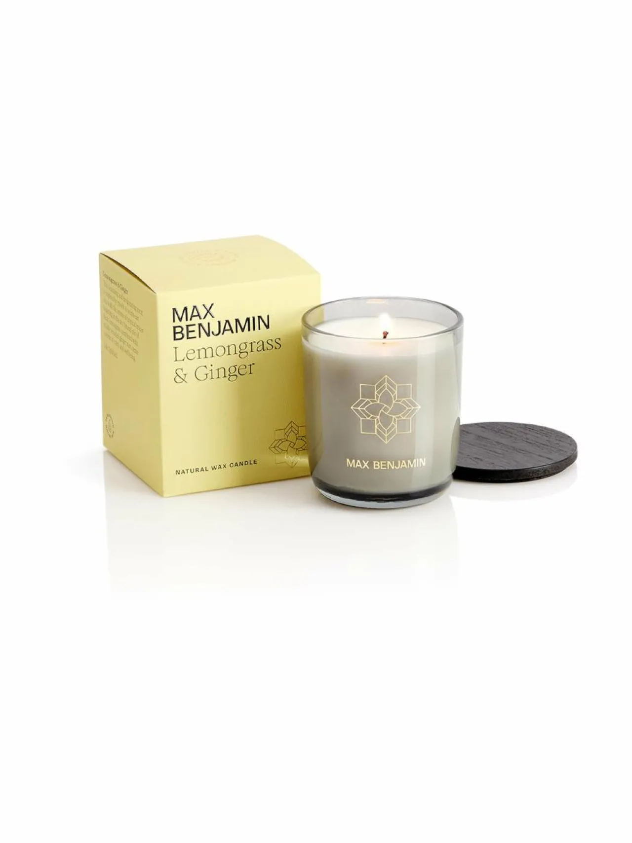 Huonetuoksut & Tuoksukynttilät<Max Benjamin Lemongrass and Ginger -luksuskynttilä kannella 210 g LIGHT YELLOW