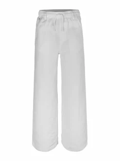 Housut<Tommy Hilfiger Leveälahkeiset pellava-viskoosihousut YBR WHITE