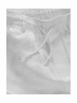 Housut<Tommy Hilfiger Leveälahkeiset pellava-viskoosihousut YBR WHITE
