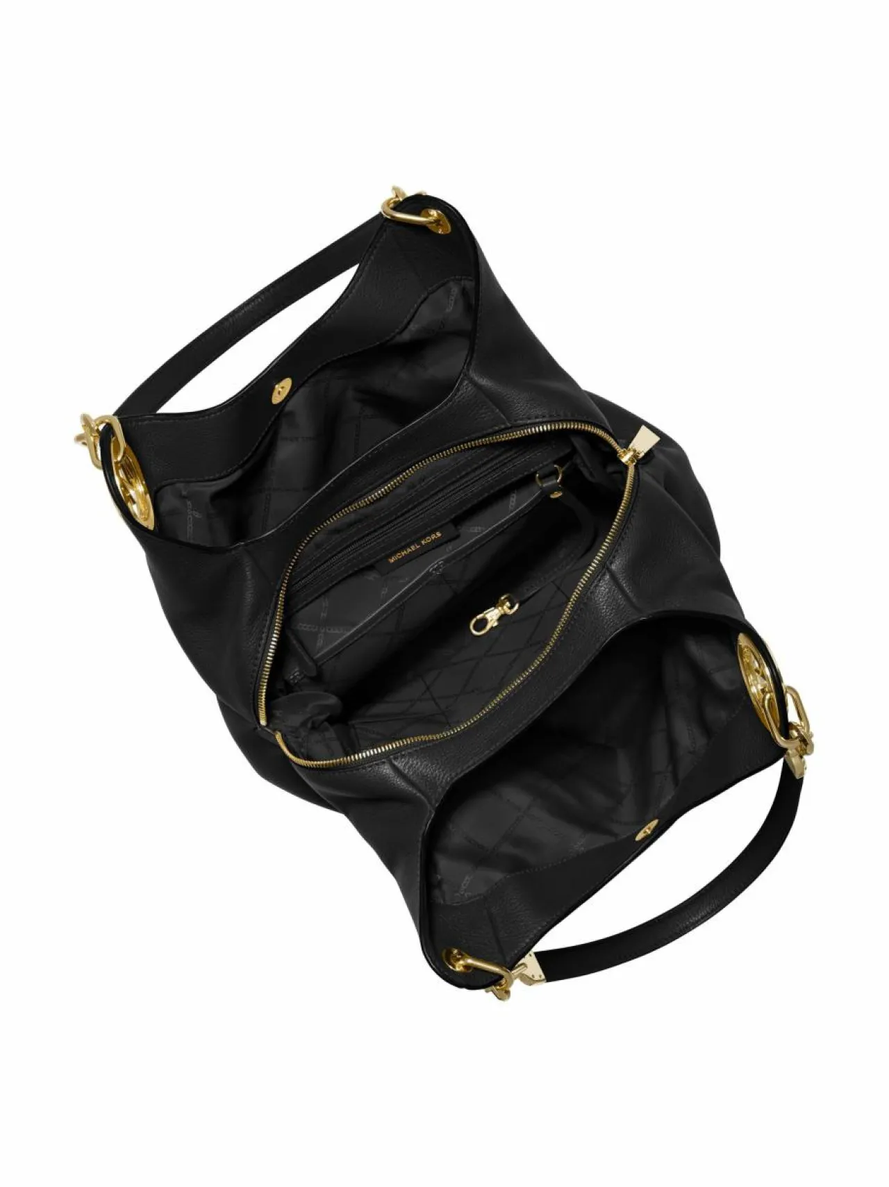 Shopperit<Michael Michael Kors Lillie Large Pebbled Leather -nahkalaukku 001 BLACK