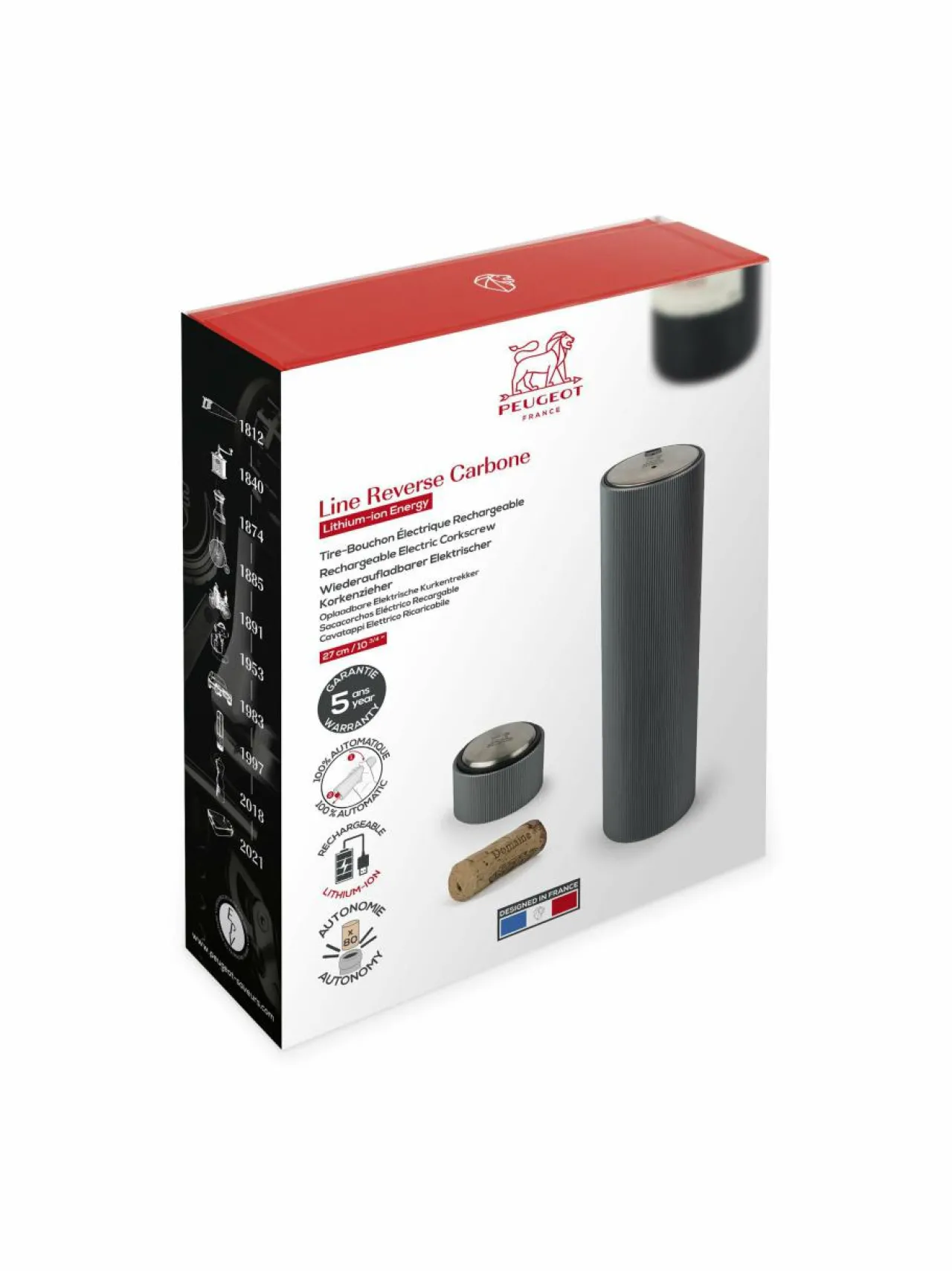 Peugeot Line Electronic Wine Bottle Opener - elektroninen viinipullonavaaja^ Baari- & Viinitarvikkeet