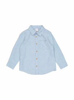 Paidat<Lindex Linen Blend -kauluspaita 9981 LT DUSTY BLUE