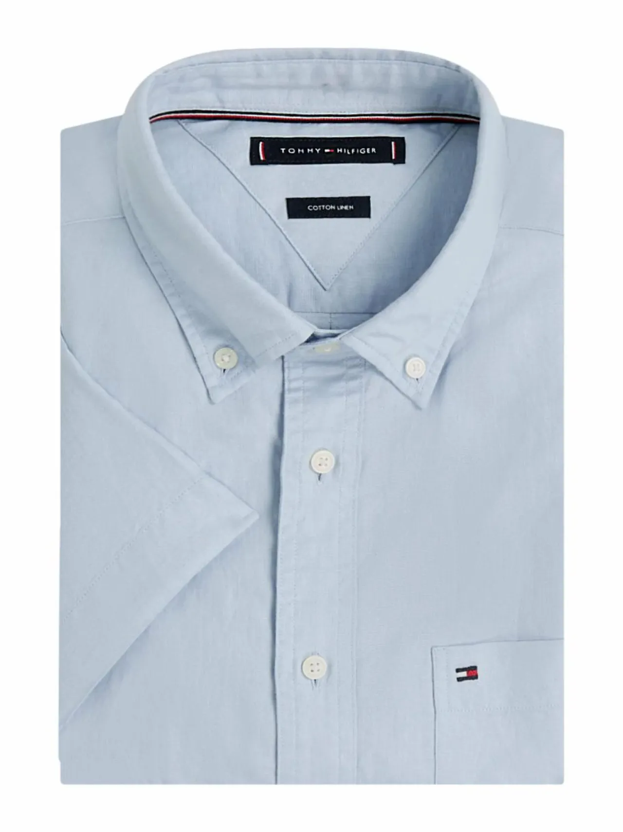 Tommy Hilfiger Linen Blend Solid Regular Fit -kauluspaita^ Paidat