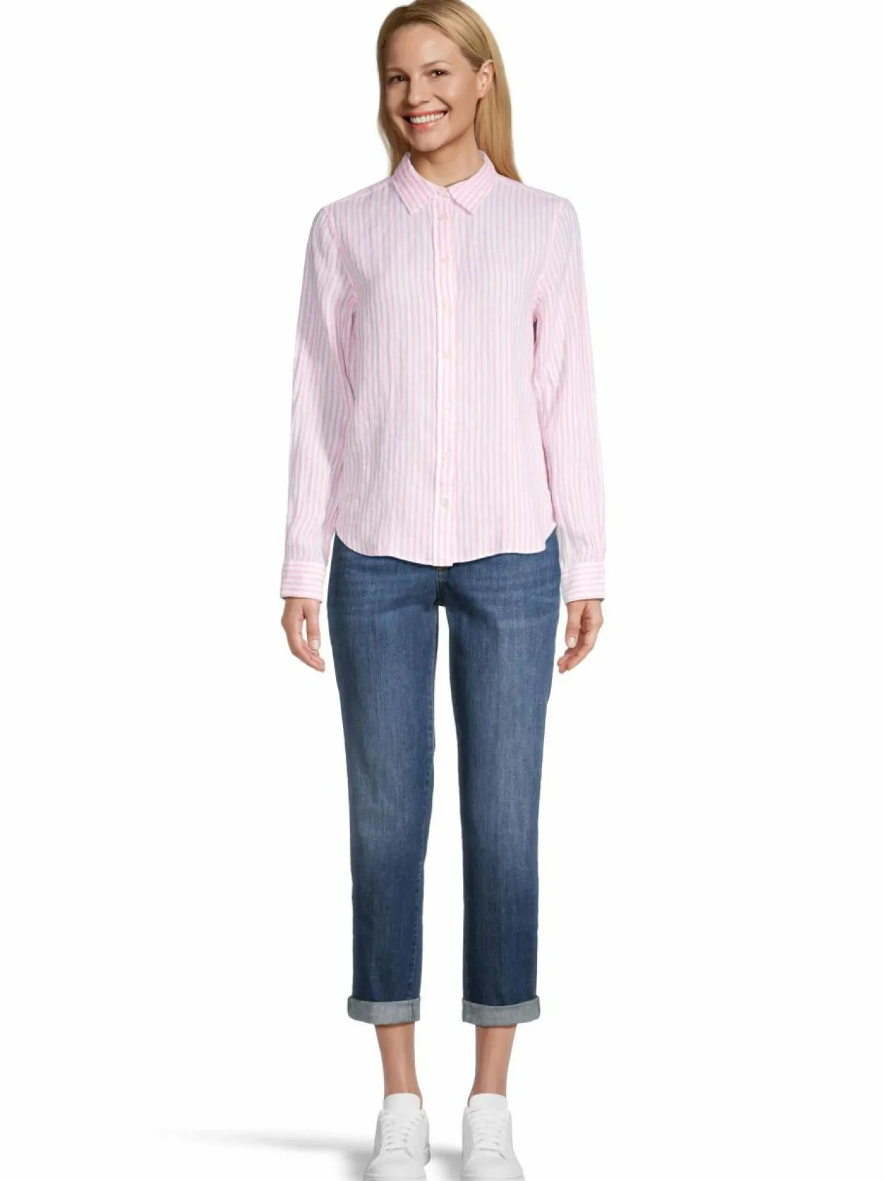 Paidat & Puserot<GANT Linen Striped -paita 627 GERANIUM PINK