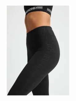 Urheiluhousut & Treenitrikoot<Röhnisch Logo Effect High Waist -treenitrikoot T487 BLACK LOGO EMBOSS