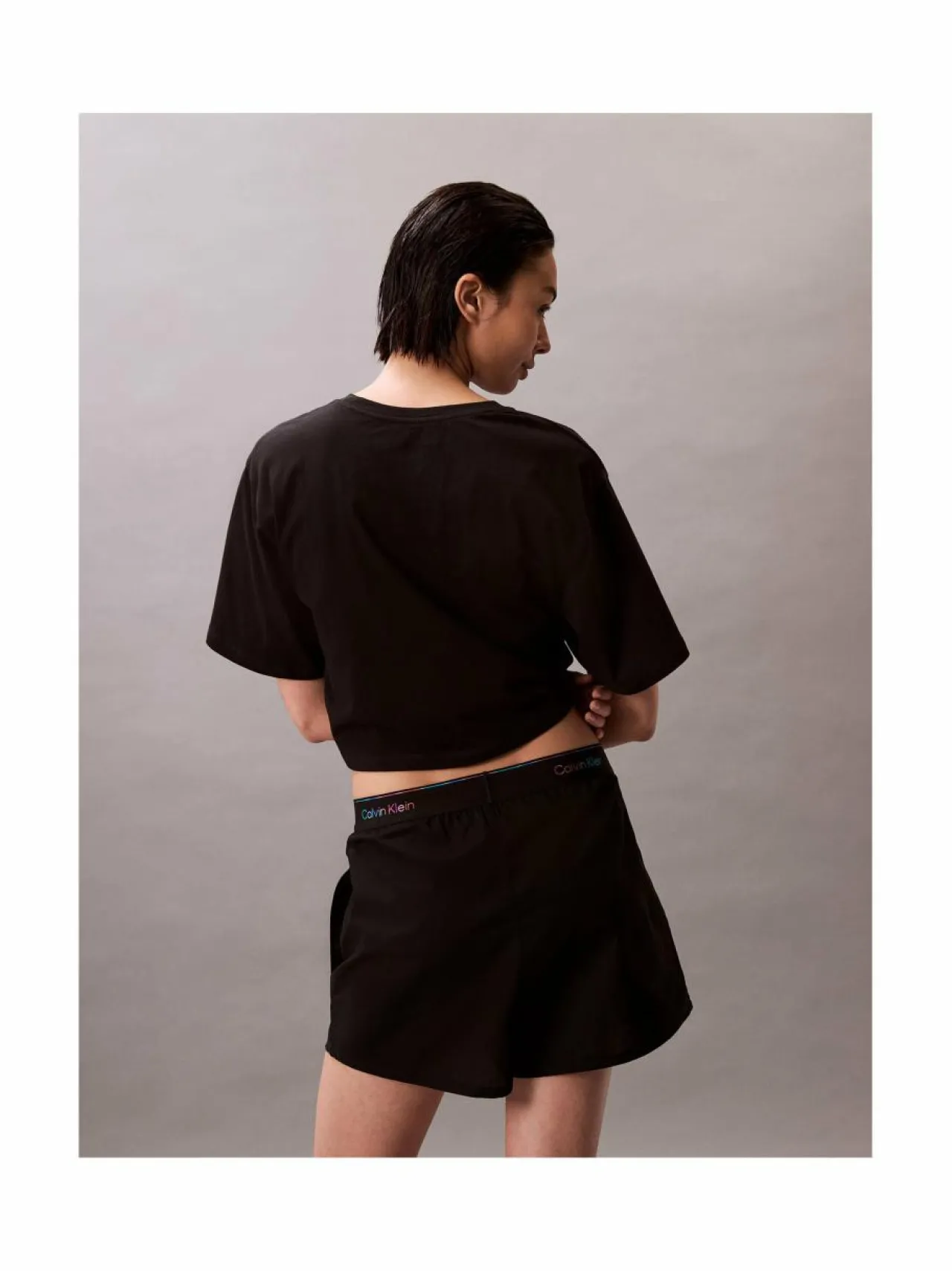 Yö- & Oloasut<Calvin Klein Underwear Logo Poplin Pride -shortsit UB1 BLACK