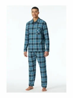 Schiesser Long Check -pyjama 2-osainen^ Pyjamat & Kylpytakit