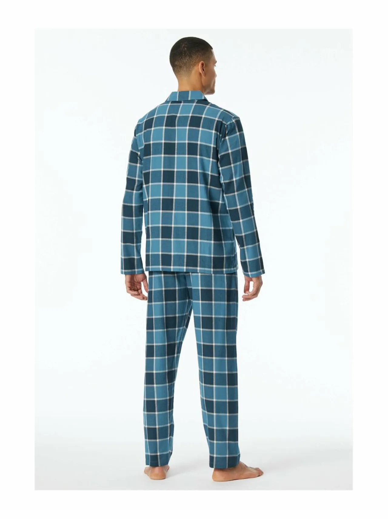 Schiesser Long Check -pyjama 2-osainen^ Pyjamat & Kylpytakit
