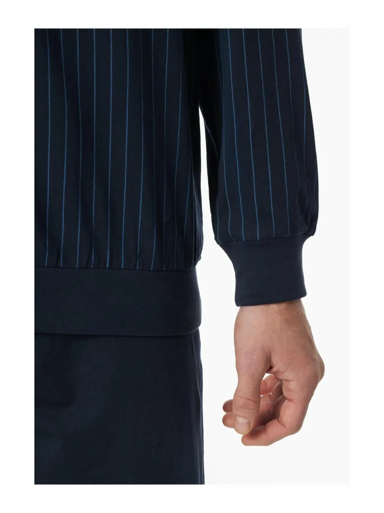 Pyjamat & Kylpytakit<Schiesser Long-pyjama 2-osainen 803 DARK BLUE