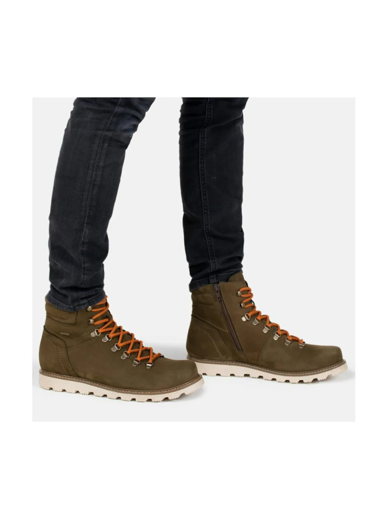 Nilkkurit<Pomar LUKKI Miesten GORE-TEX® nilkkurit OLIVE GREEN NUBUCK/WARM LINING