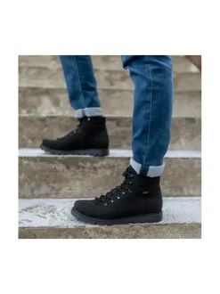 Nilkkurit<Pomar LUKKI Miesten vegaaniset GORE-TEX® nilkkurit BLACK MICROSUEDE