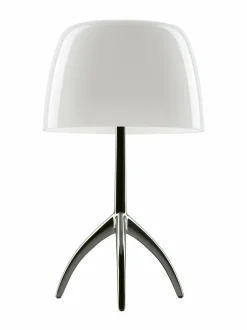 Pöytävalaisimet<Foscarini Lumiere Piccola -pöytävalaisin VALKOINEN/ALUMIINI