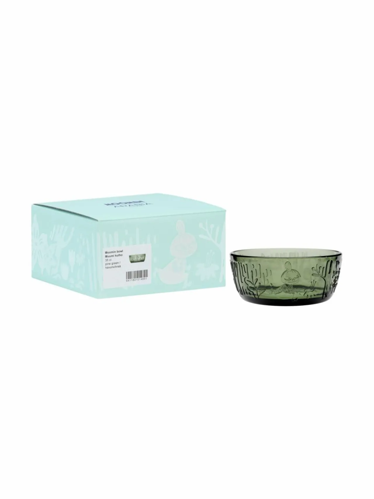 Lautaset & Kulhot<Moomin Arabia Lumottu Metsä -kulho, 35 cl PINE GREEN