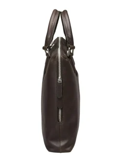 Tietokonelaukut<MMV Bags Luton Briefcase -nahkasalkku CHOCOLATE (TUMMANRUSKEA)