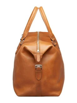 Laukut<MMV Bags Luton Overnighter -nahkalaukku COGNAC (KONJAKINRUSKEA)