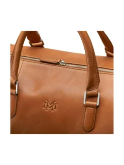 Laukut<MMV Bags Luton Overnighter -nahkalaukku COGNAC (KONJAKINRUSKEA)