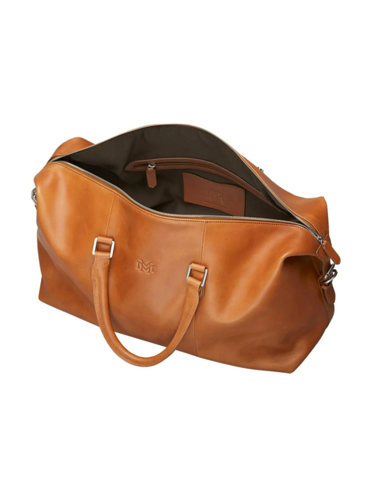 Laukut<MMV Bags Luton Overnighter -nahkalaukku COGNAC (KONJAKINRUSKEA)
