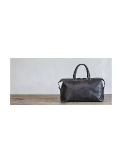 Laukut<MMV Bags Luton Weekender -nahkalaukku CHOCOLATE (TUMMANRUSKEA)