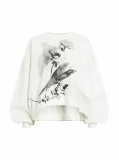 Paidat & Puserot<All Saints Lyss Lila -collegepaita CHALK WHITE