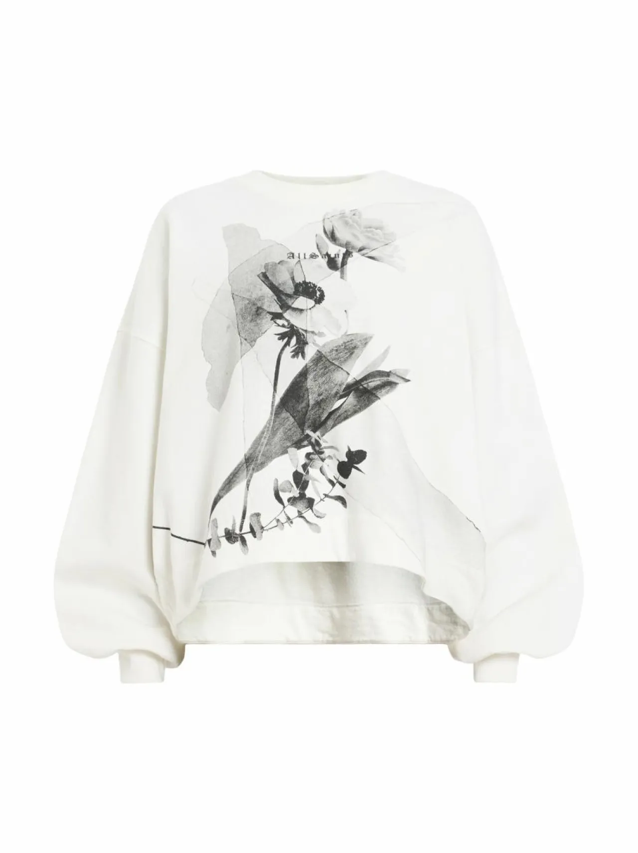 Paidat & Puserot<All Saints Lyss Lila -collegepaita CHALK WHITE