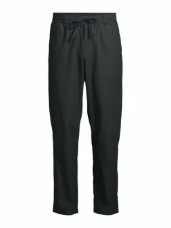 Housut<CONSTRUE Madrid-pellavasekoitehousut BLACK