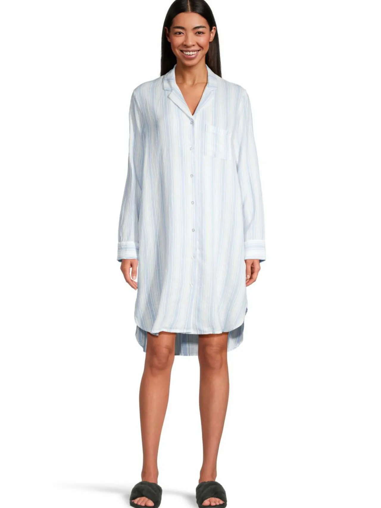 Yö- & Oloasut<A+more Maggie-yöpaita OFFWHITE/BLUE