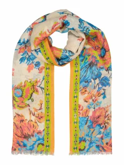 Huivit & Kaulaliinat<A+more Mallorca-huivi 70 x 180 cm BEIGE/BLUE/RED