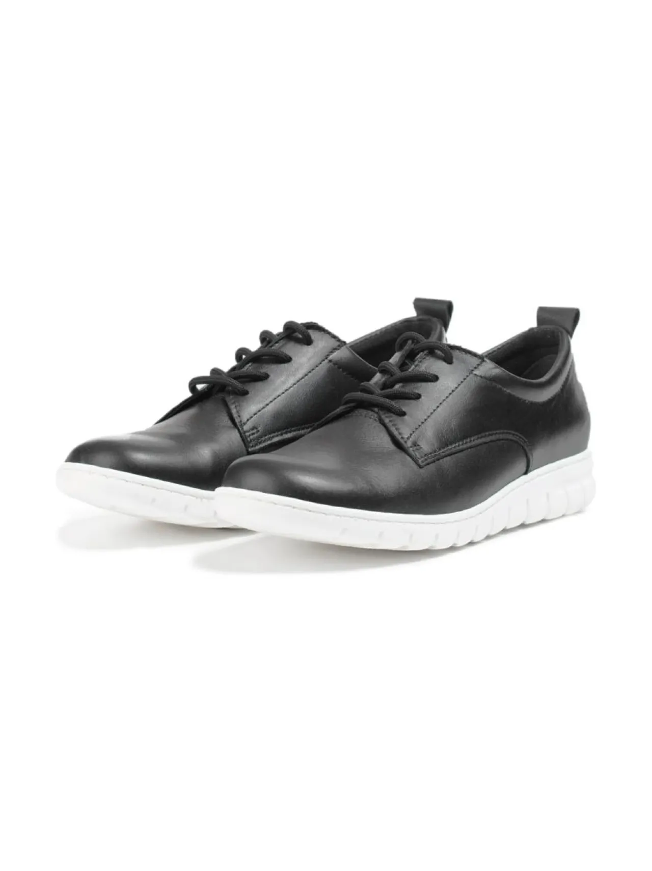 Kävelykengät & Loaferit<Pomar MALVA Naisten Lite-Flex kävelykengät BLACK SOFT NAPPA (WHT BOGNA S)
