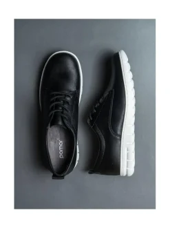Kävelykengät & Loaferit<Pomar MALVA Naisten Lite-Flex kävelykengät BLACK SOFT NAPPA (WHT BOGNA S)