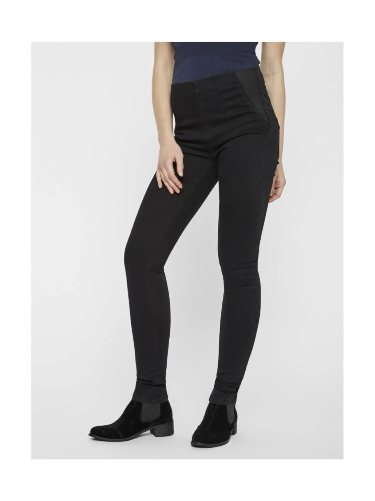 Mamalicious MlLola Slim Black Jeans housut^ Äitiysvaatteet