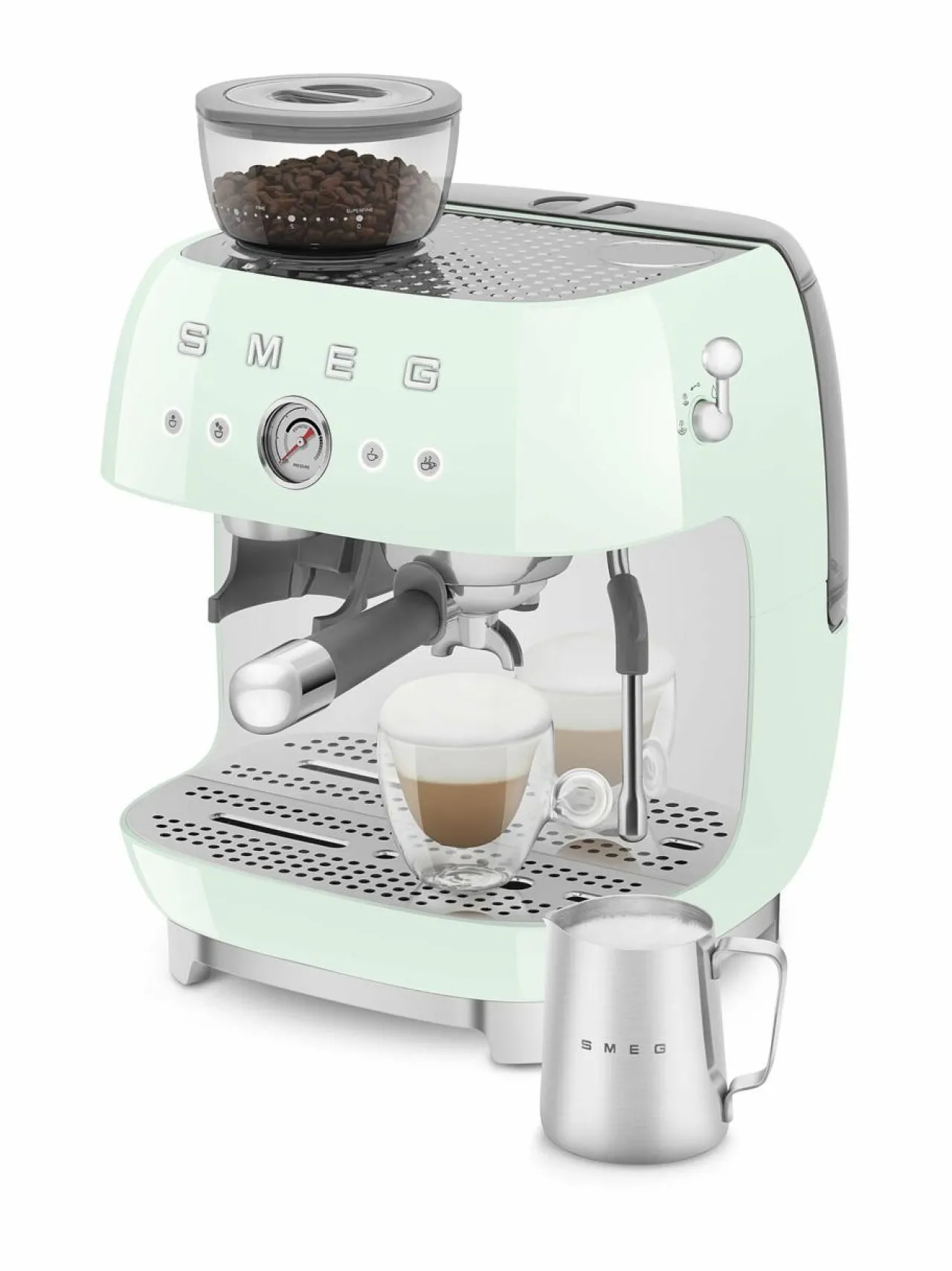 Kahvin- & Vedenkeittimet<Smeg Manuaalinen espressokone PASTEL GREEN