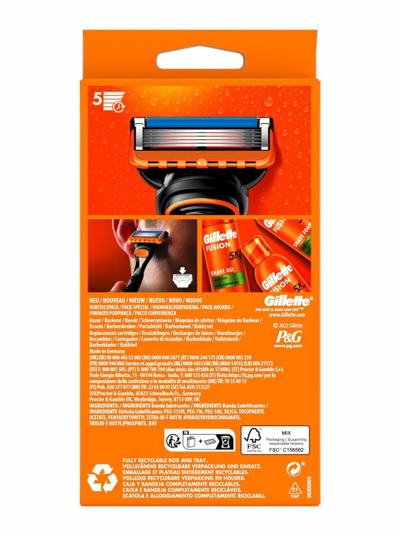 Gillette Manual Shaving Razor -partahöylä+ 4 vaihtoterä^ Kasvojenhoito
