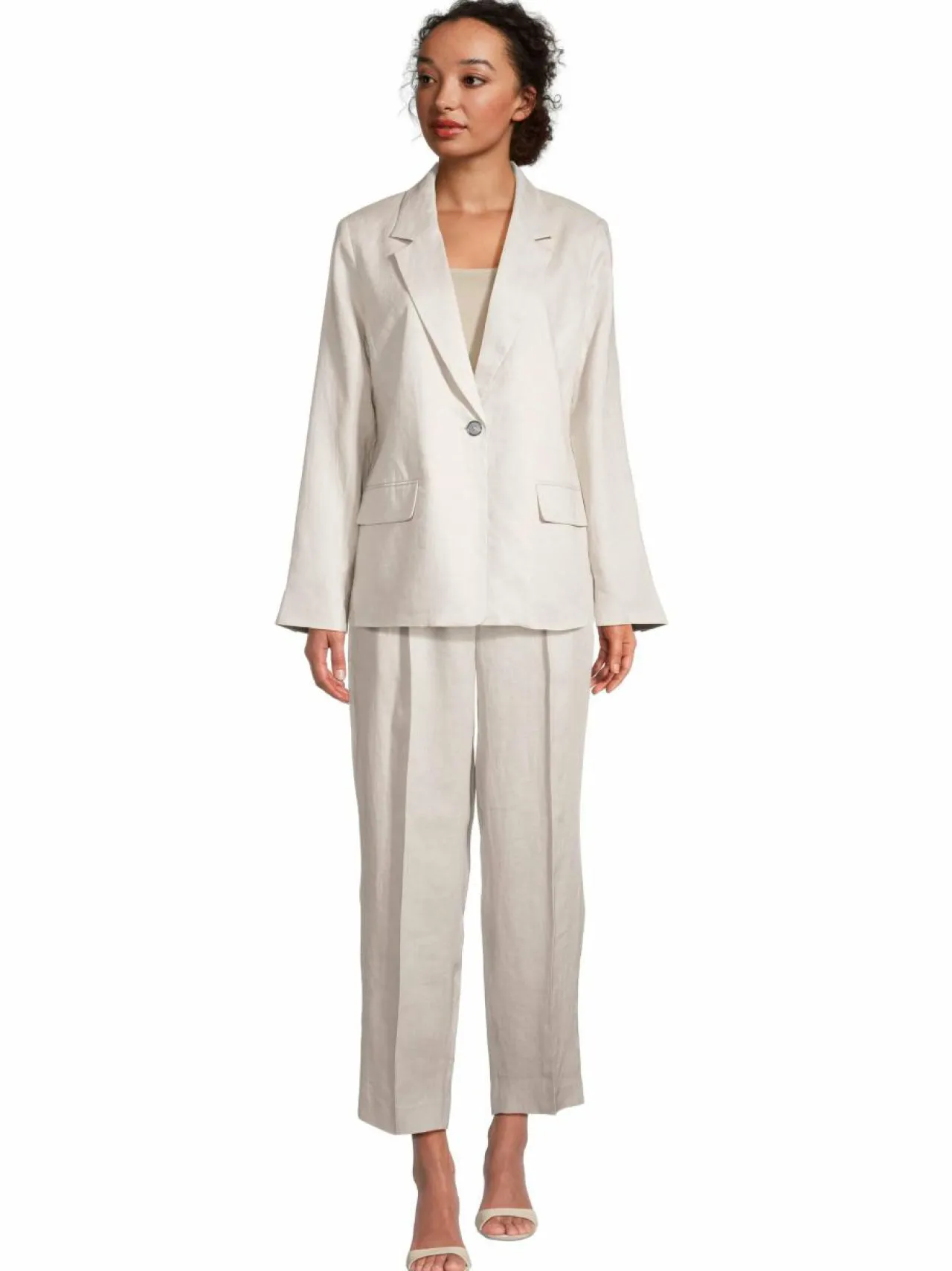 Housut<ESSENTIALS by Stockmann Margit-housut BEIGE