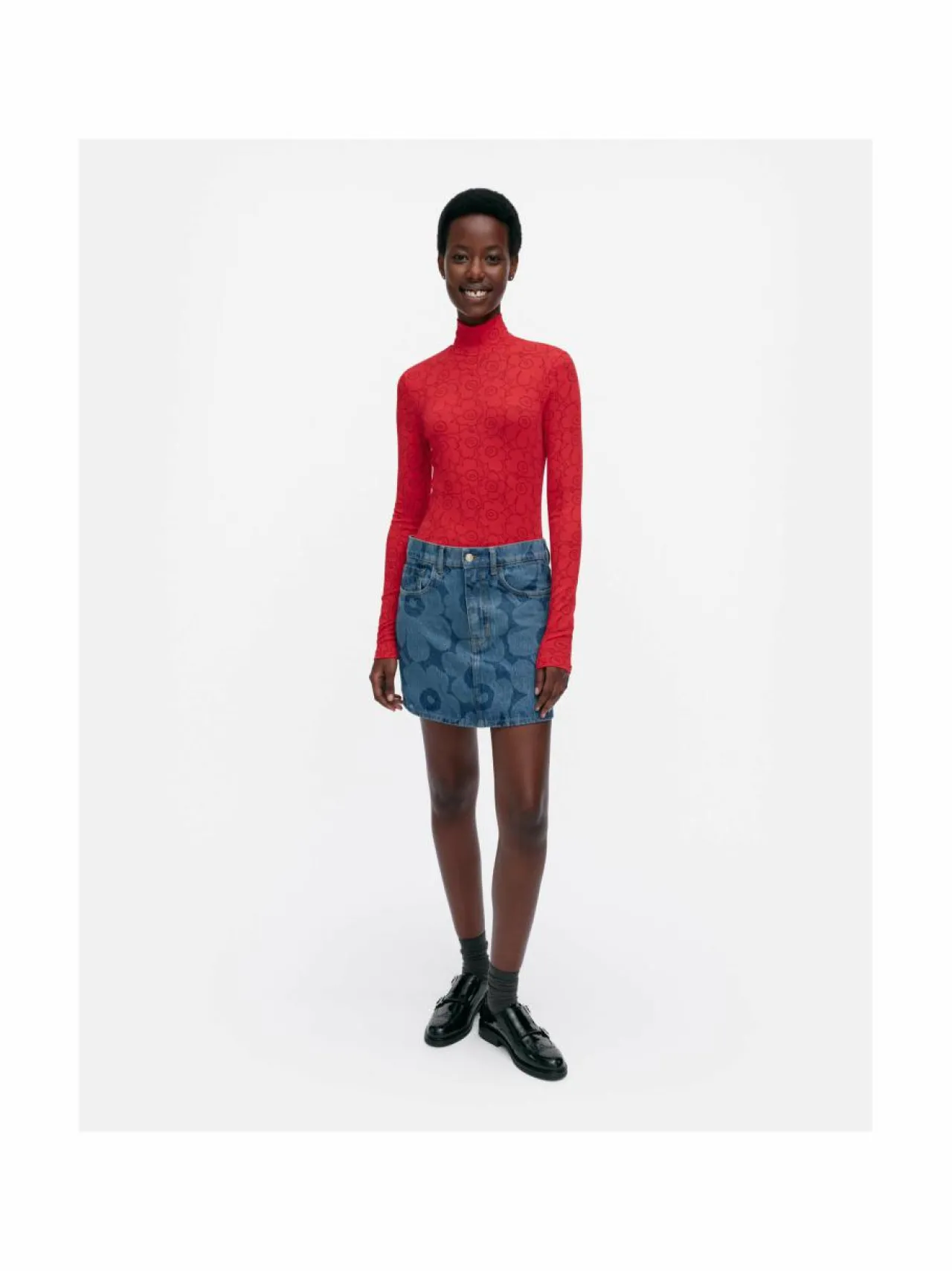 Hameet<Marimekko Maridenim Ruudut Unikko -farkkuhame 550 MID INDIGO