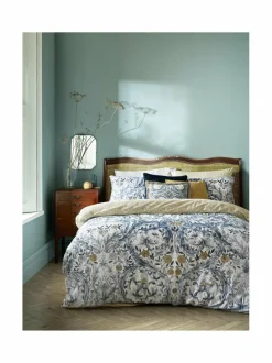 Liinavaatteet<William Morris At Home Marigold-satiinipussilakanasetti 14 PRUSSIAN BLUE